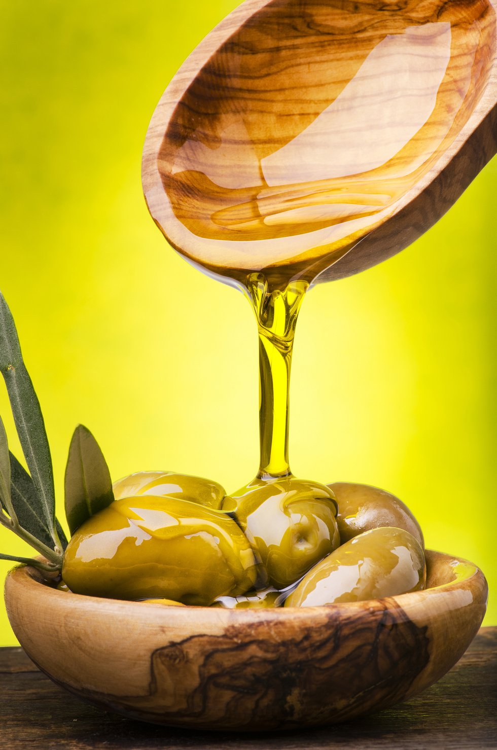 extra-virgin olive oil with green olives