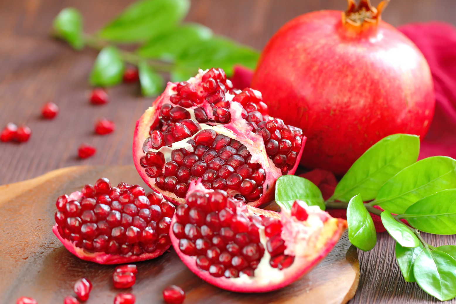 Ripe Red Pomegranates